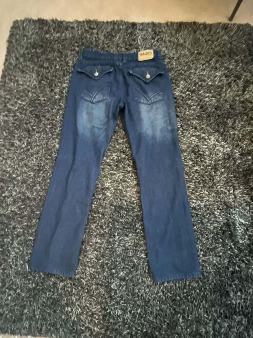 Yaso Jeans Men's Straight Fit Medium Wash Denim Pants